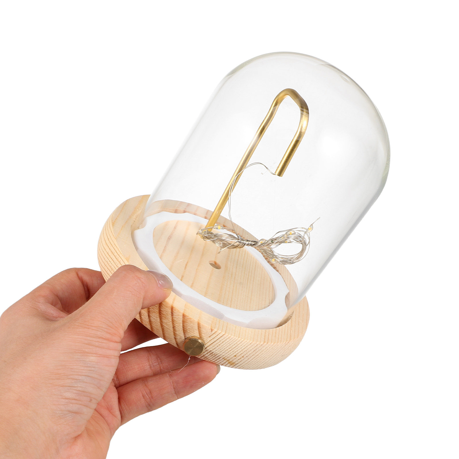 Glass Display Dome Wood Base L - огляд і ціна Plastic Dome Clear